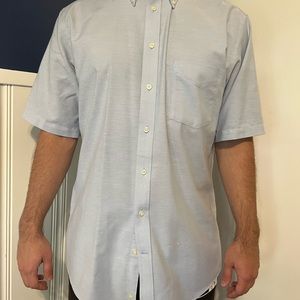Blue-grey casual button down shirt